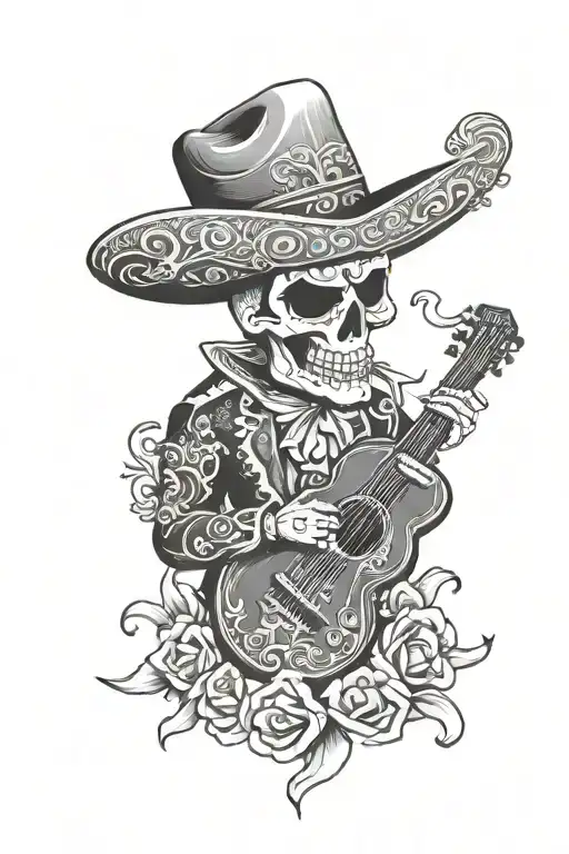 Skull Mariachi Face