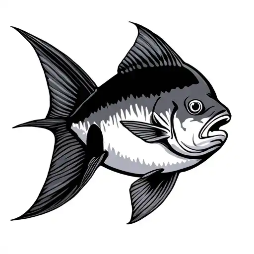 Haiti Flag Fish Swimming Gracefully