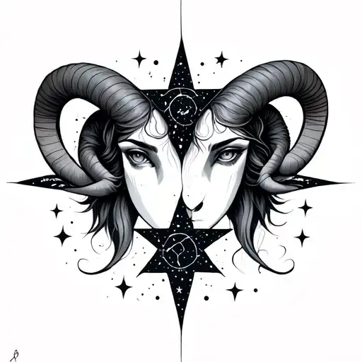 Aries And Virgo Star Constellation Mixed