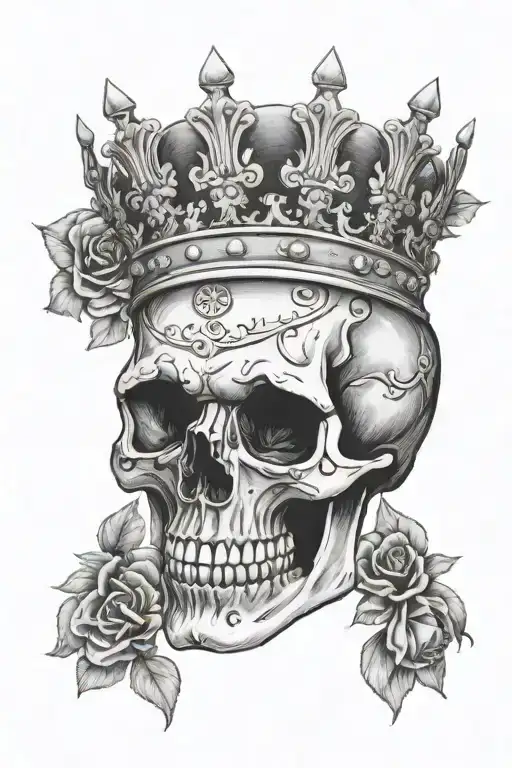 Skull Wearing A Crown