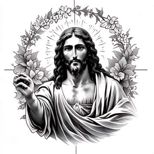 Jesus Merry Half Sleeve