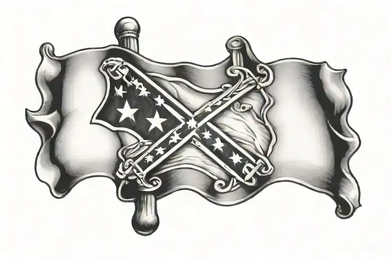 Basic Confederate Flag Nametag