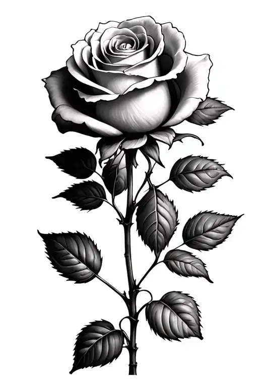 Rose Stem With Olivia