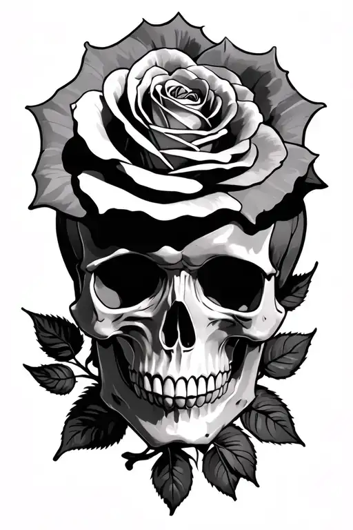 Skull And Rose