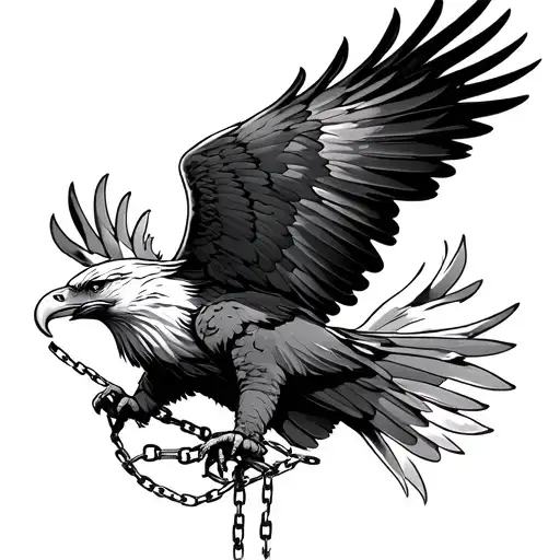 Eagle Breaking Free From Chains