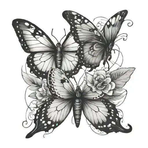 Butterfly And Angel Minimalist