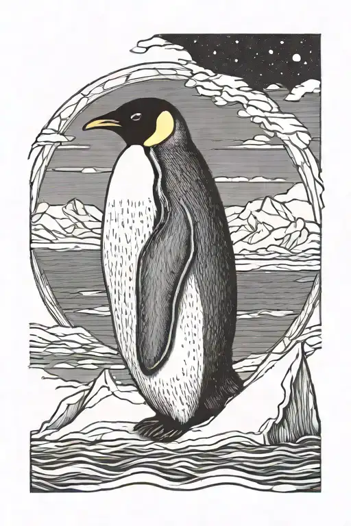 Emperor Penguin On Iceberg