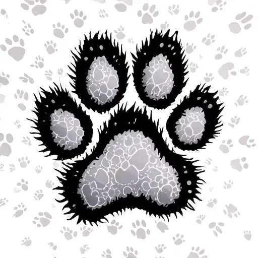 Cat And Dog Paw Prints