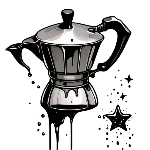 Drip Coffee Pot Pouring Stars