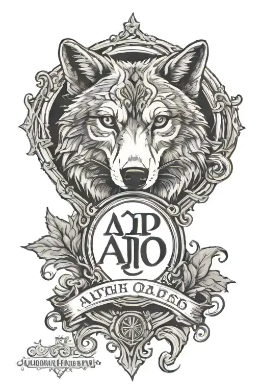 Alpha Phi Omega Fraternity Logo Combined With Wolf