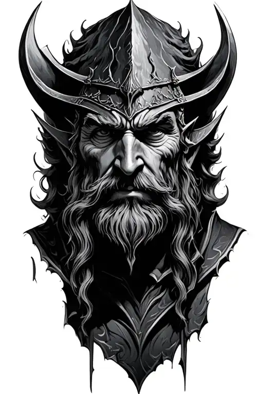 A Bust Portrait Of The Witch King Of Angmar With Background