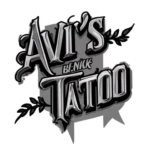 Black Text Saying Avi's Property