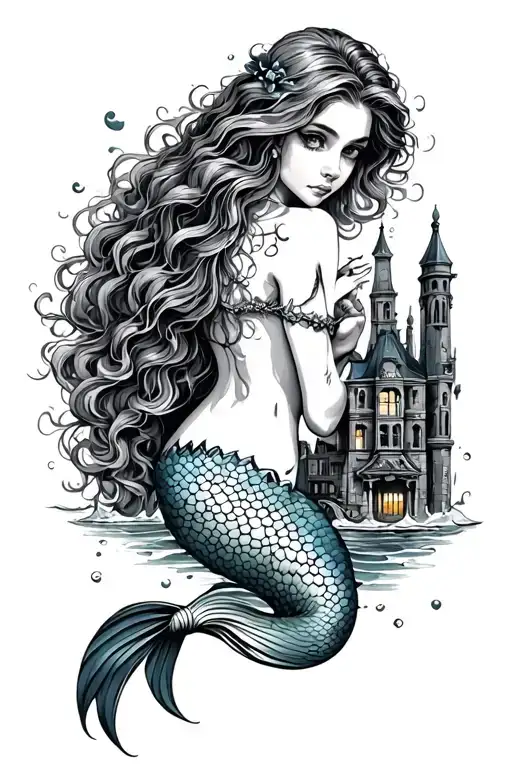 Mermaid And Buildings