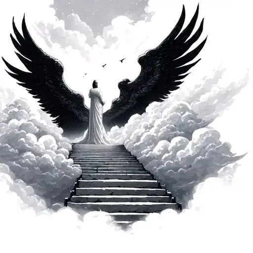 Steps To Heaven With Clouds