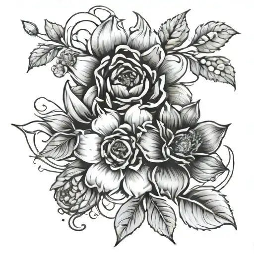 Birth Flower Intertwined