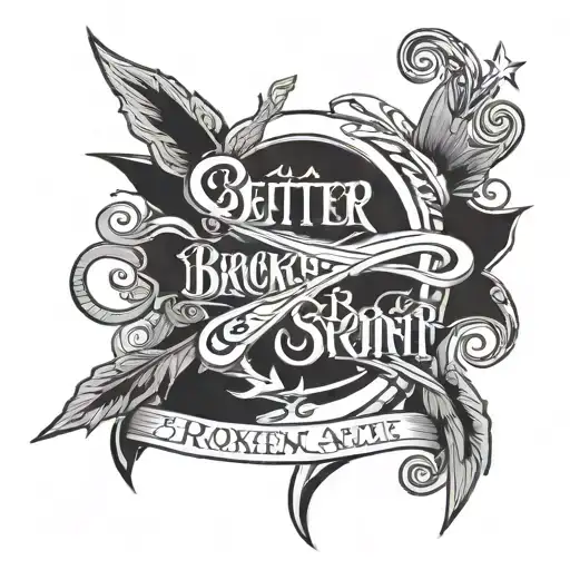 Better A Broken Bone Than A Broken Spirit Tribal Quote Across Collar Bone