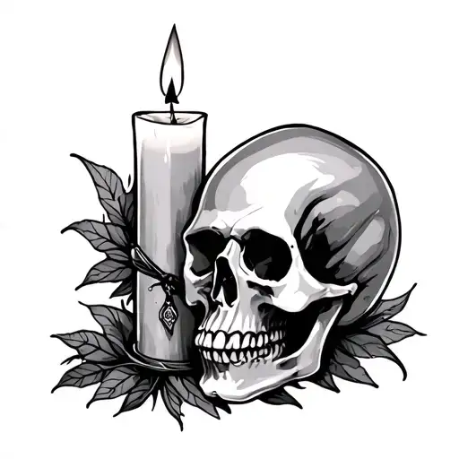 Candle And Skull