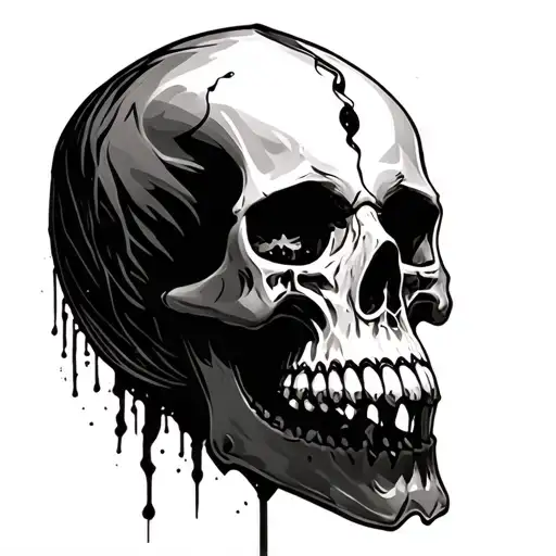 Candle On Skull Head Real