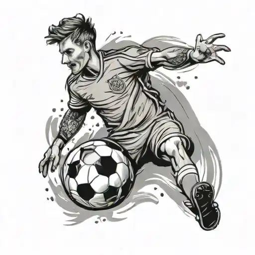 Soccer Enthusiast Playing