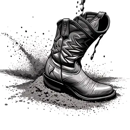Pouring Sand Out Of An Upside Down Cowboy Boot