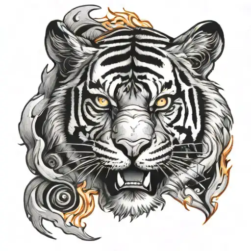 Tiger And Fire Inside