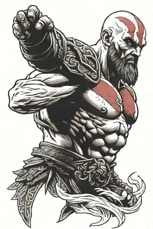 Kratos God Of War Black Grey