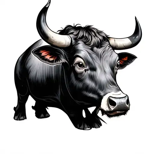 Baby Bull With A Septum Peircing