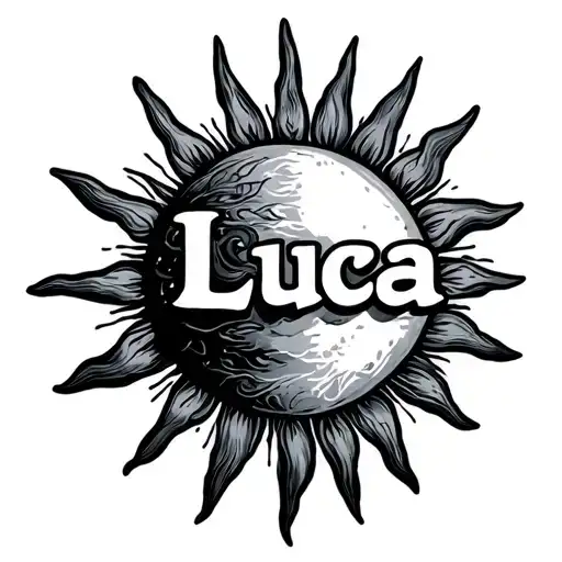 Luca Name With Sun