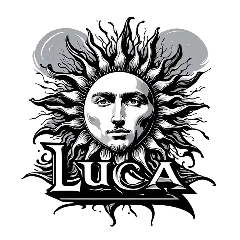 Luca Name With Sun
