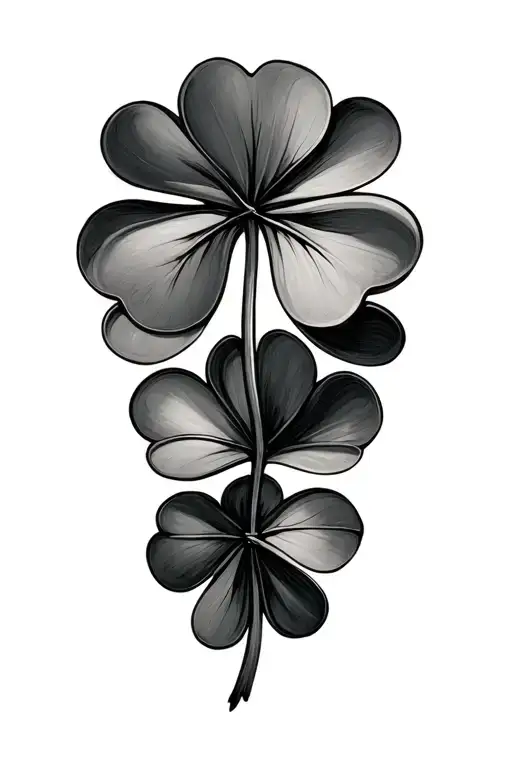 Five Leaf Clover Intertwined Symbolizing The Client's Love