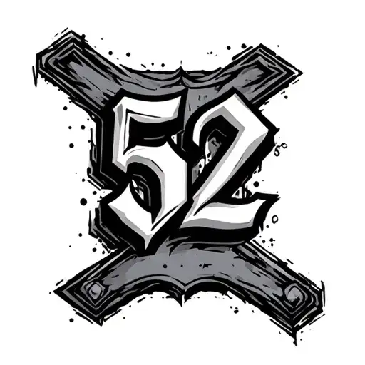 Number 52 Inside Of A Keystone Symbol