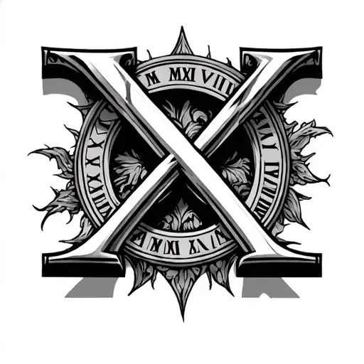 Roman Numerals Mmxvii In Hand