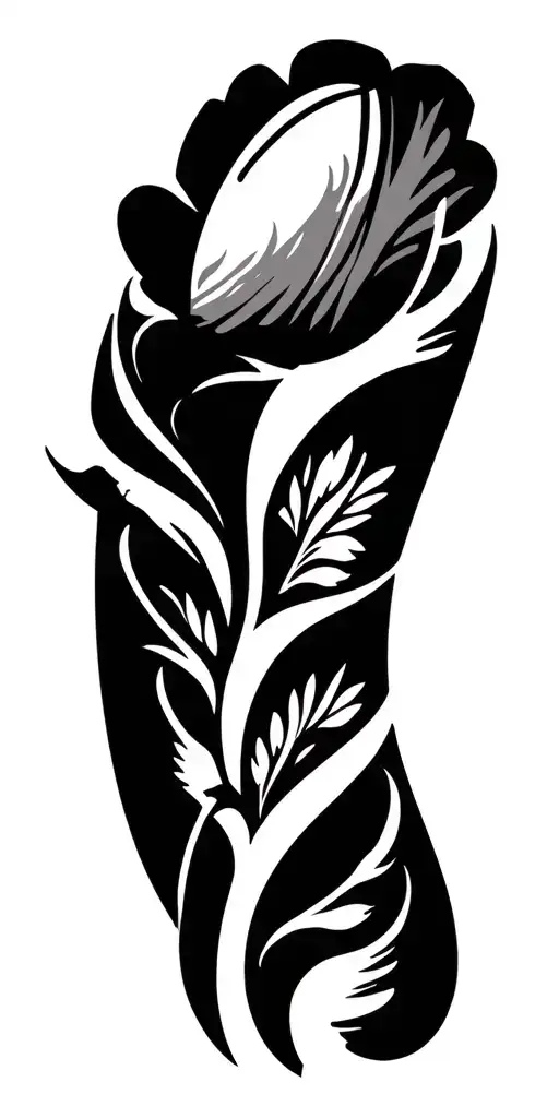 Tribal Design Family Rugby Poppy