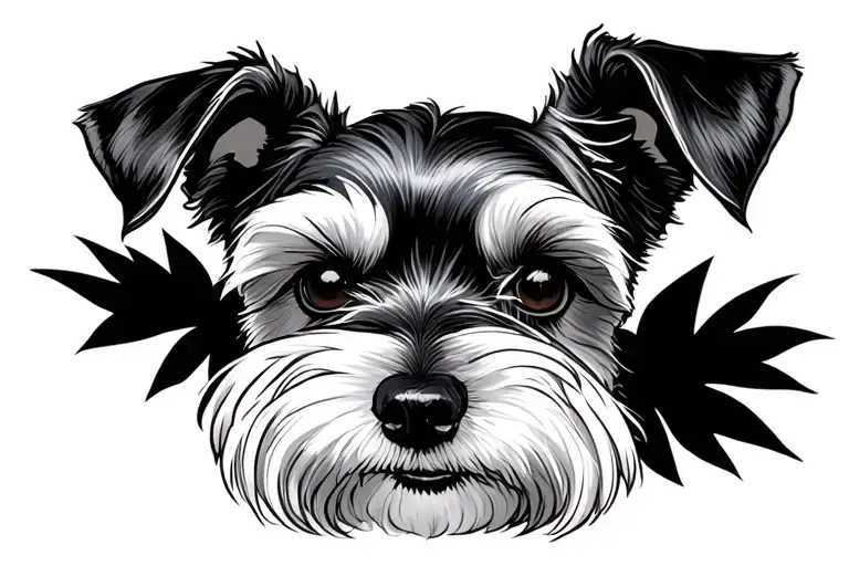 Mini Schnauzer White Pointy Dog Ears