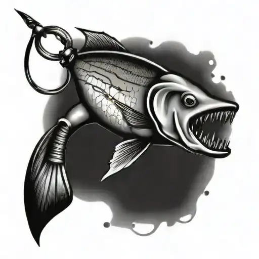 Fishing Hook With The Name Jason As The Fishing Line Coming Off The Hook