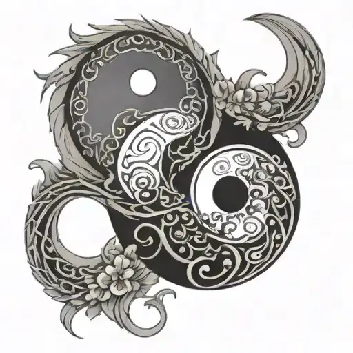 Yin Yang Symbol Intertwined