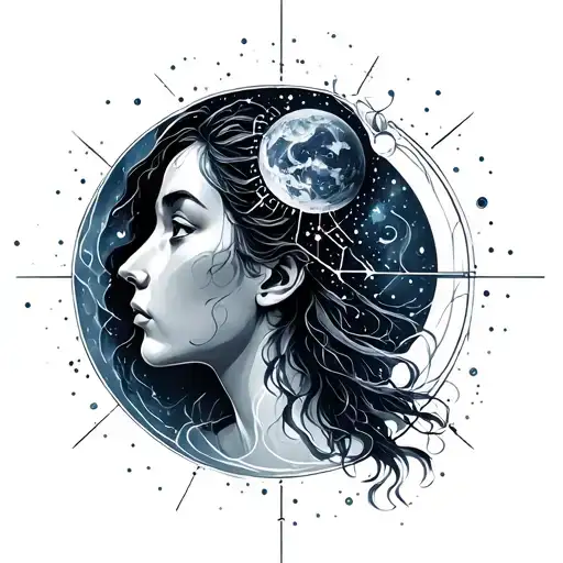 Aquarius Constellation Reflecting With Air Element