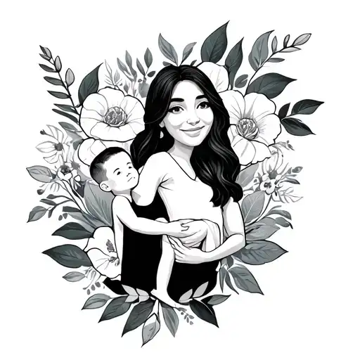 Mom And Son Holding Hands