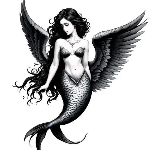 Winged Siren Mermaid