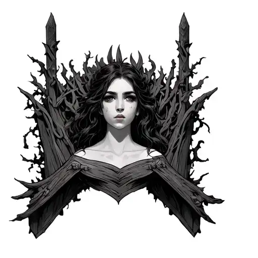 Redcap Fae In Vine Throne