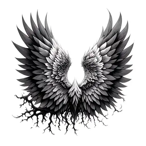 Tree Branches Shaped Like Wings Spread Wide