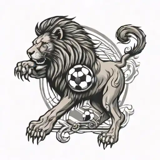 Lion And Jsk A Football Club On The Back