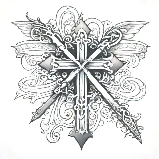 Bible Verse And A Cross Intertwined