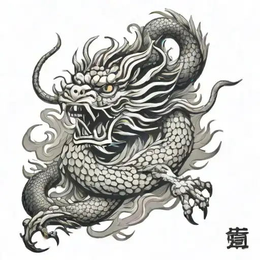 Chinese Dragon With Lion Head