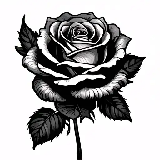 Rose And Cancer Ribbon