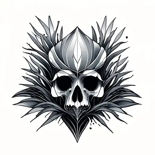 Fine Line Geometric Design Of Duncan Coral