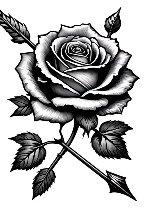 Rose With An Arrow Through It