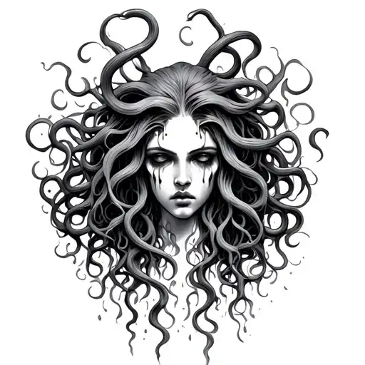 Medusa With Tears Flowing