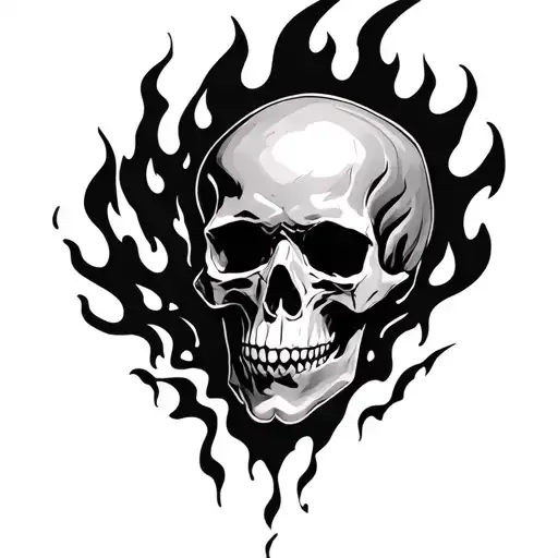Skull On Fire Inside