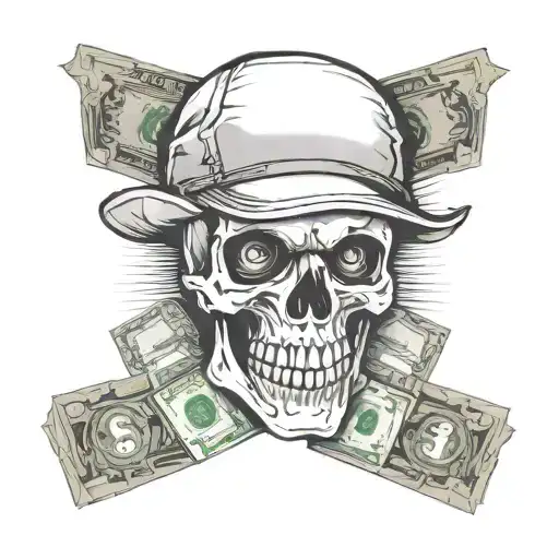 Truck Driver Skull With Money Eyes